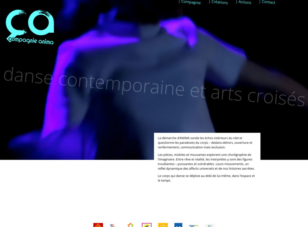 G. Dethorey webdesigner - Site web de la compagnie Anima